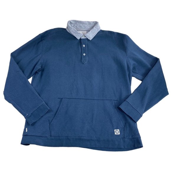 Linksoul Mens XL Navy Blue Polo Pullover Sweatshirt Long Sleeve Golf Long-Sleeve - Picture 6 of 8